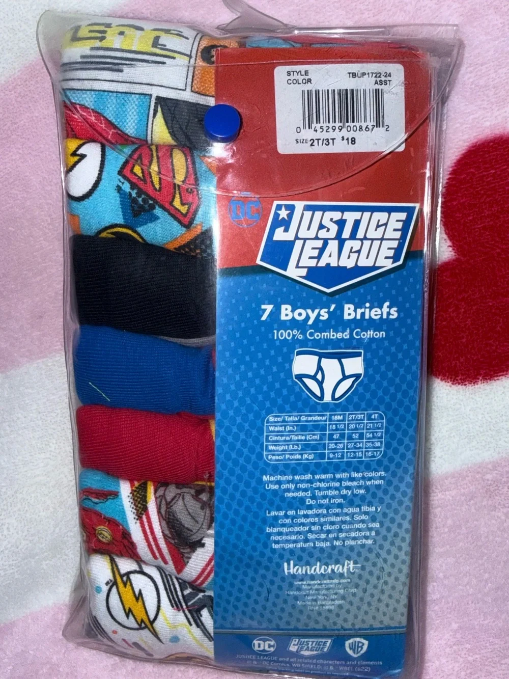 Justice League Boys 7-Pack Briefs - Multicolor Superhero Set, Size 4T